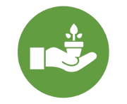 Environmental benefits icon representing eco-friendly and sustainable practices